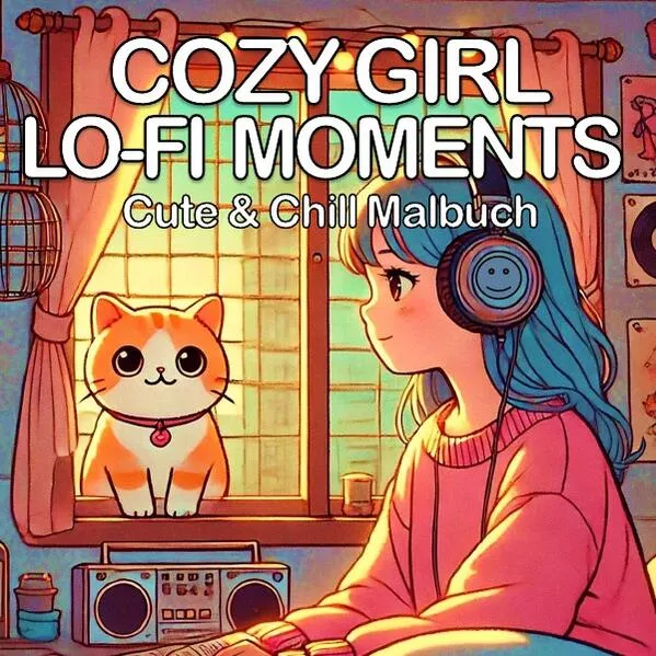 Cozy Malbücher / Cozy Girl Lofi Moments Cute und Chill - Cozy Malbuch für Erwachsene