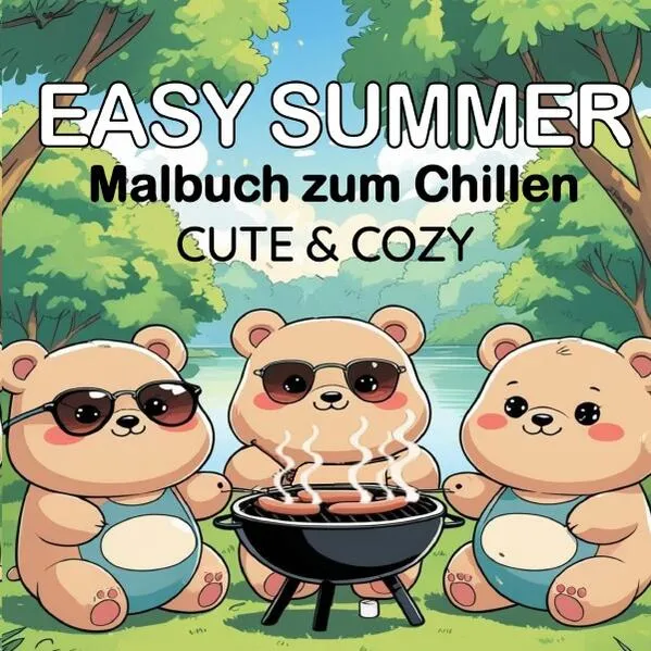 Cozy Malbücher / Easy Summer Malbuch für Kinder Malbuch für Erwachsene Cozy Comfy Cute