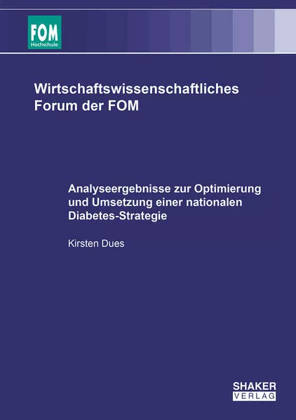 Analyseergebnisse zur Optimierung und Umsetzung einer nationalen Diabetes-Strategie