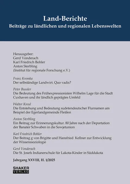 Land-Berichte. Beiträge zu ländlichen und regionalen Lebenswelten
