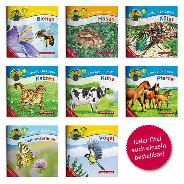 Cover: Lamaleicht Lesen Themenset Lesestufe 1