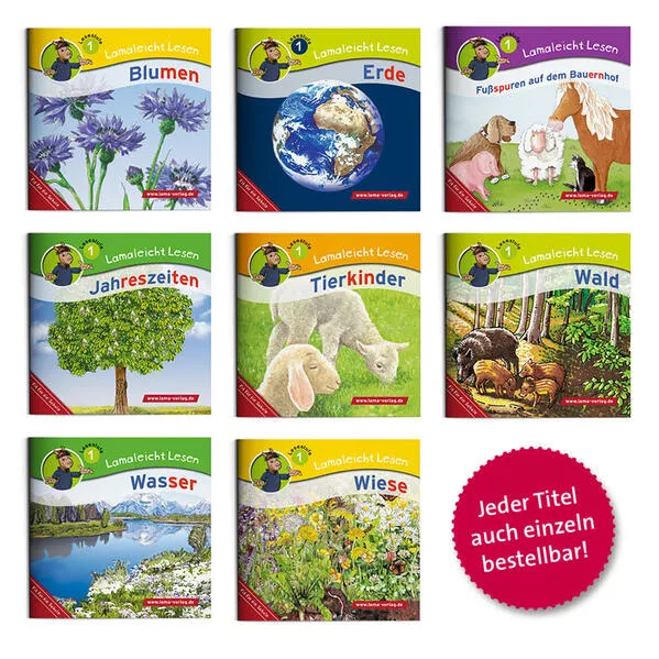 Cover: Lamaleicht Lesen Themenset Lesestufe 1