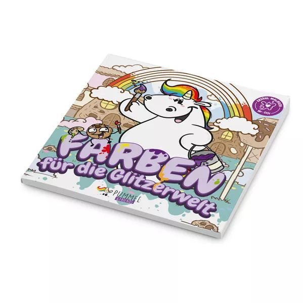 Pummeleinhorn ERZÄHL MALbuch Nr. 01 - "Farben für die Glitzerwelt"