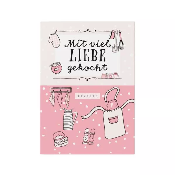 Rezeptbuch zum Selberschreiben in rosa