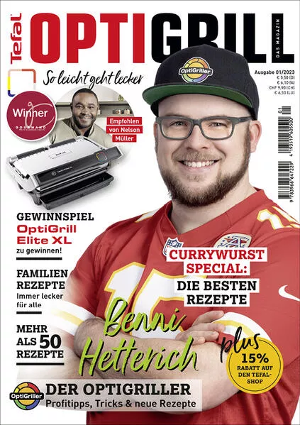 OptiGrill Magazin Heft Nr. 1-2023 So leicht geht lecker. Über 50 Rezepte u.a. von Benni "Der OptiGriller"