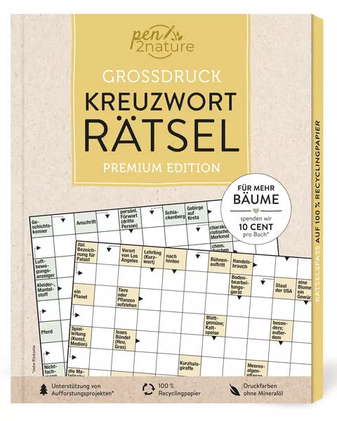 Großdruck Kreuzworträtsel
