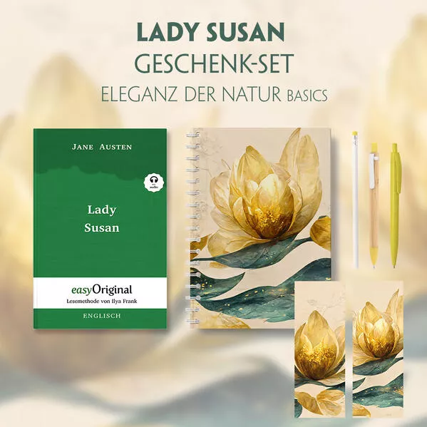Cover: Lady Susan Geschenkset (Hardcover + Audio-Online) + Eleganz der Natur Schreibset Basics
