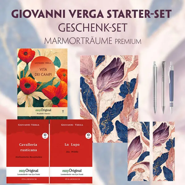 Cover: Vita dei campi Starter-Paket Geschenkset - 3 Bücher (mit Audio-Online) + Marmorträume Schreibset Premium