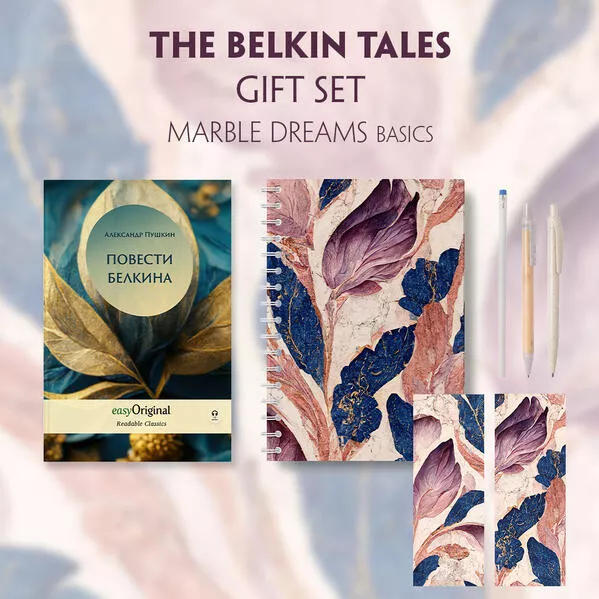 Cover: EasyOriginal Readable Classics / Erzählungen Belkins (with audio-online) Readable Classics Geschenkset + Marmorträume Schreibset Basics