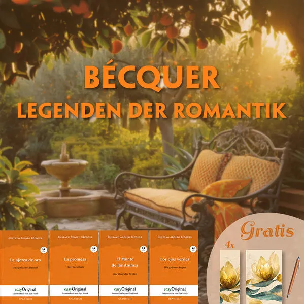 Cover: Bécquers Legenden der Romantik (4 Bücher + Audio-Online + exklusive Extras) - Frank-Lesemethode