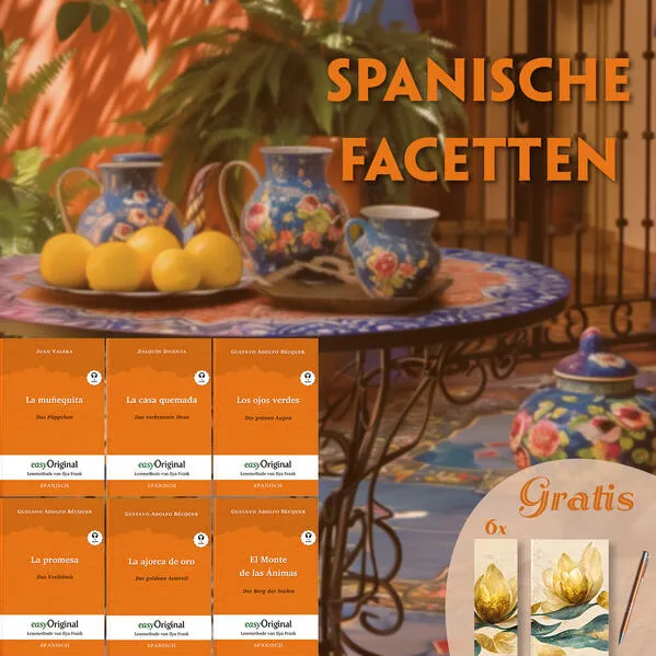 Cover: Spanische Facetten (6 Bücher + Audio-Online + exklusive Extras) - Frank-Lesemethode