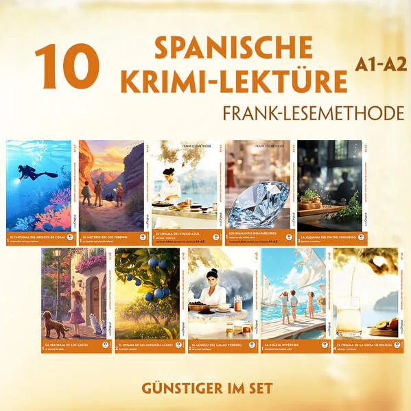 10 Spanische Krimi-Lektüre A1-A2 (10 Bücher + Audio-Online)