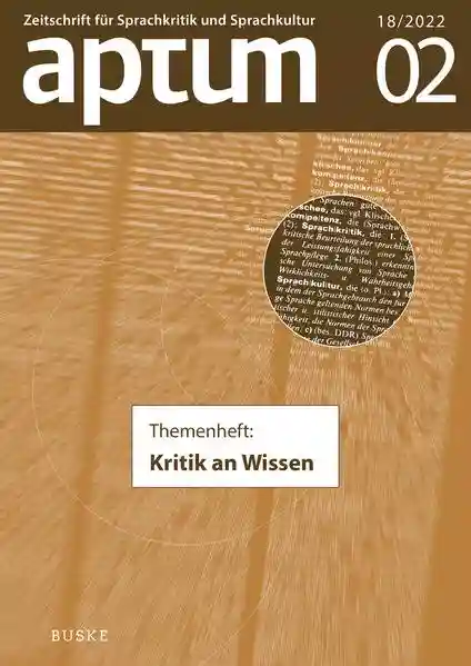 Reihe: Aptum, Zeitschrift für Sprachkritik und Sprachkultur