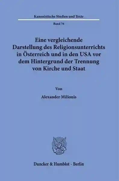 Reihe: Kanonistische Studien und Texte